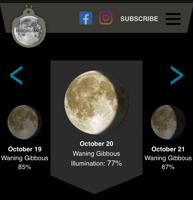 Moon phase in + tháng ngày năm sinh của bạn
