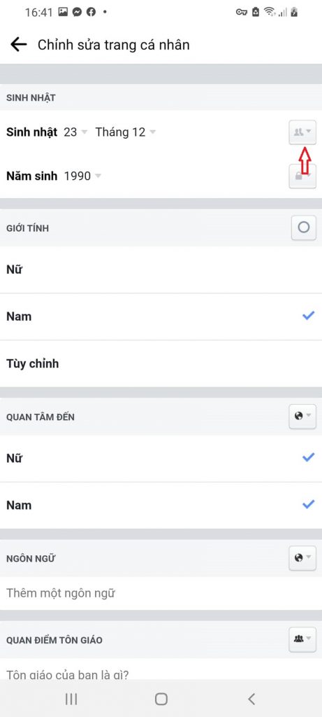 cách bật tắt thông báo sinh nhật trên facebook trên dien thoai di dong 6