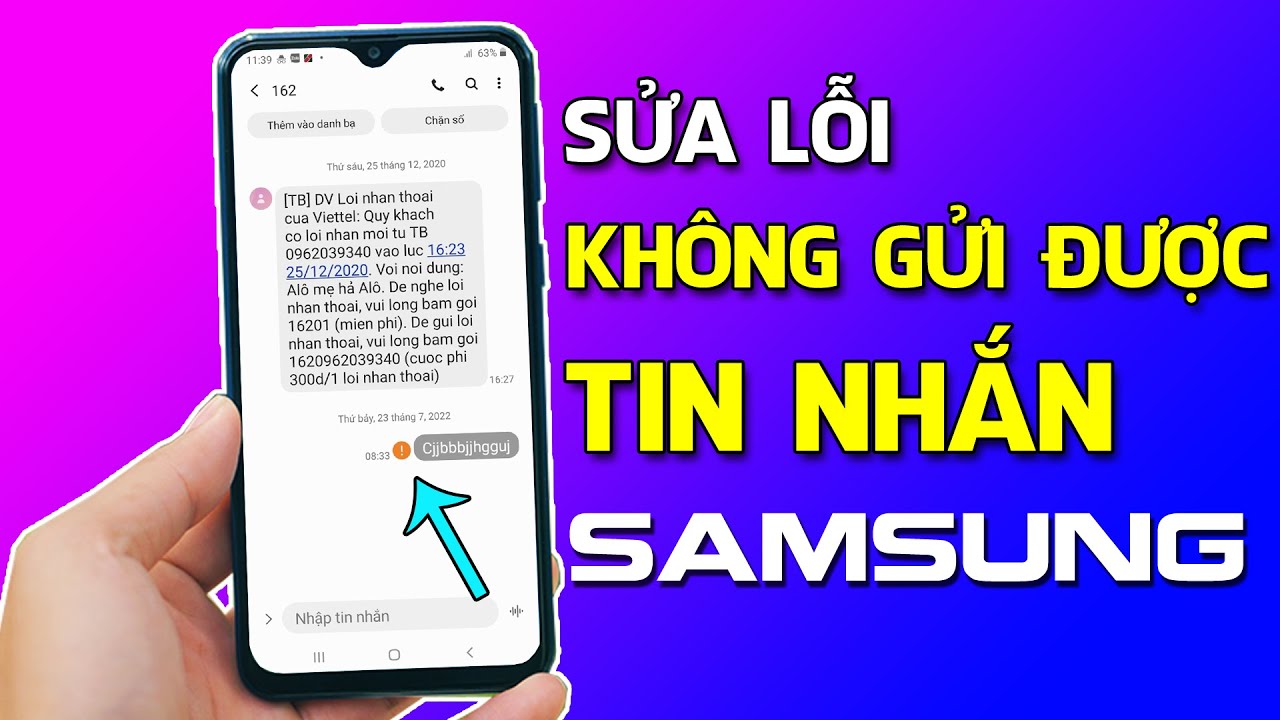 Nguyên nhân và cách khắc phục điện thoại Samsung không gửi được tin nhắn SMS